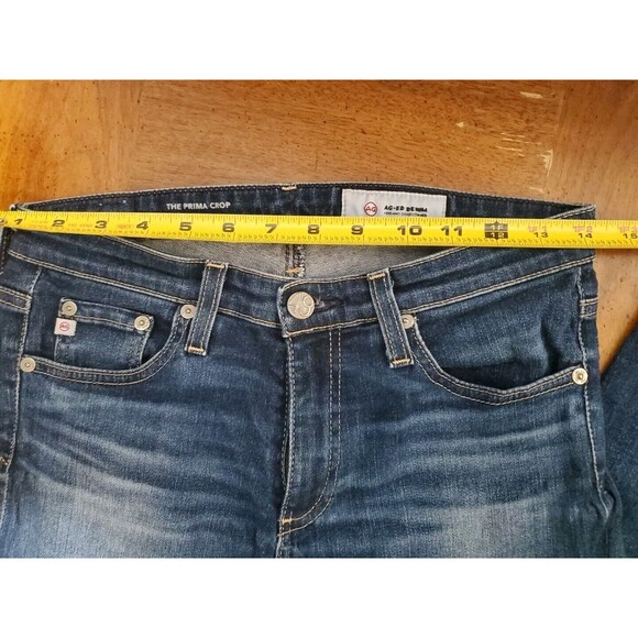 Ag Adriano Goldschmied Prima Cigarette Crop Jeans Medium Wash Blue Low Rise 26R - Picture 7 of 9